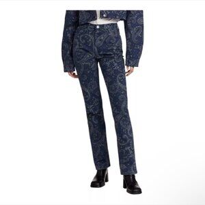 WeWoreWhat Paisley print denim PANTS